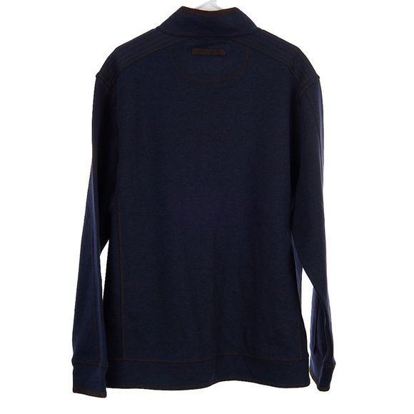 Carbon 2 Cobalt Preppy Mock Neck Navy Pullover Henley Sweater Men's XL - Picture 7 of 7